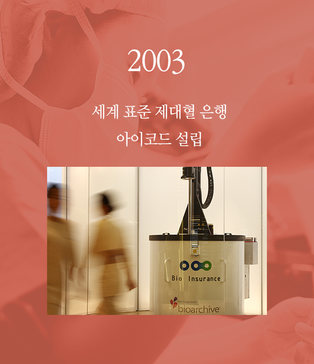 2003 차병원 공익제대혈은행 아이코드 설립